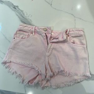 PacSun baby pink high rise festival shorts